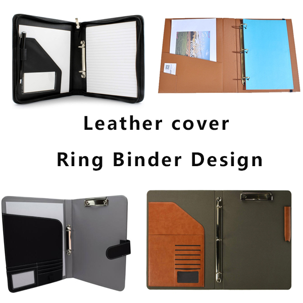 Hot selling Leather cover ring binder design 